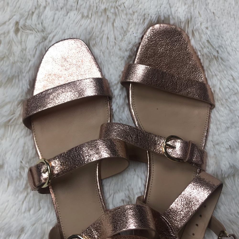 NWOB J. Crew Rose Gold Gladiator Sandals - Picture 8 of 8